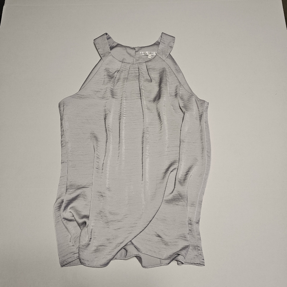 Violet & Claire Light Gray Blouse